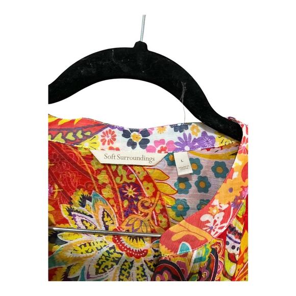 Soft Surroundings Top Woman Floral Large - Picture 2 of 3